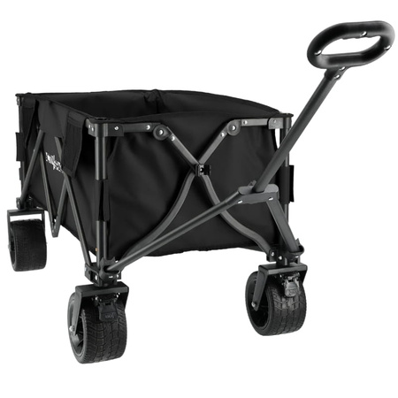 Wózek turystyczny kempingowy plażowy składany premium - black