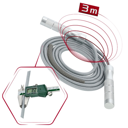 Skakanka bokserska regulowana aluminiowa z łożyskami – silver S08