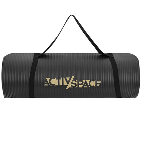 Gruba mata do ćwiczeń NBR 1,5 cm - czarna