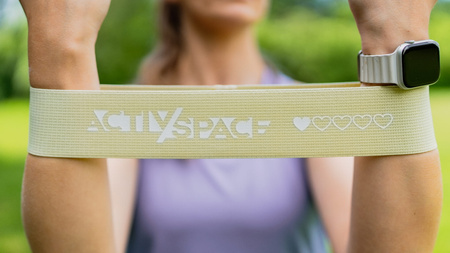 Zestaw 5 gum taśm MATERIAŁOWYCH mini band do ćwiczeń - pastel pink