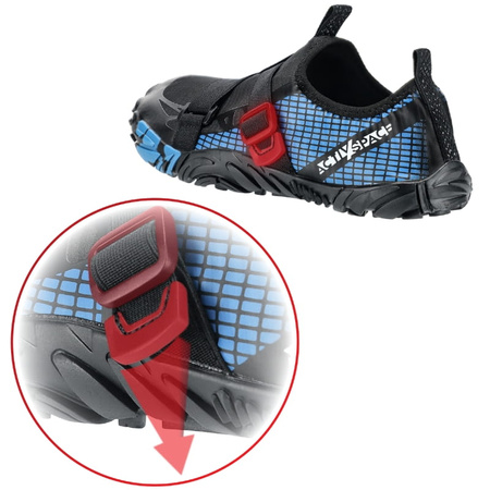 Buty do wody pływania wodne na jeżowce plaże sportowe - black-blue B05