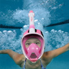 Maska do nurkowania dla dzieci pełnotwarzowa nie paruje - pink