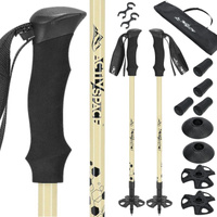 Kijki trekkingowe regulowane teleskopowe anti shock - beige K10