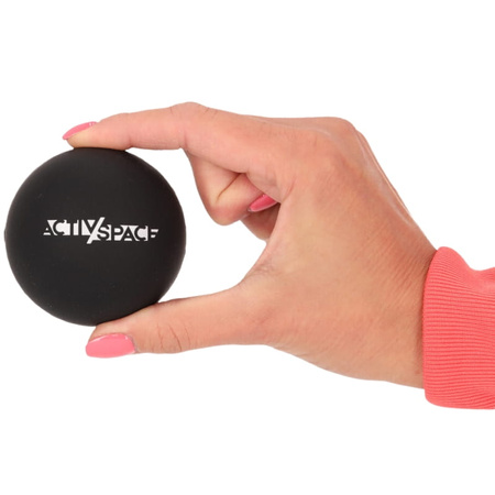 Silikonowa piłka do masażu lacrosse ball - black