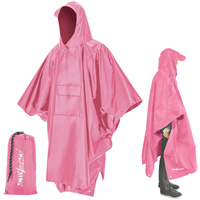 Peleryna przeciwdeszczowa ponczo z kapturem na deszcz wodoodporne – pink