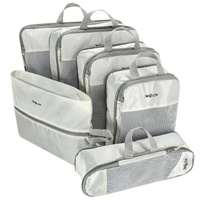 Organizer podróżny kompresyjny do walizki na ubrania zestaw 6 szt - Gray