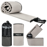 Ręcznik szybkoschnący z mikrofibry 130x75cm mały - gray