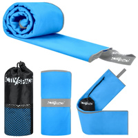 Ręcznik szybkoschnący z mikrofibry 130x75cm mały - blue