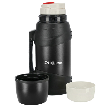 Termos turystyczny próżniowy duży 1300ml - black