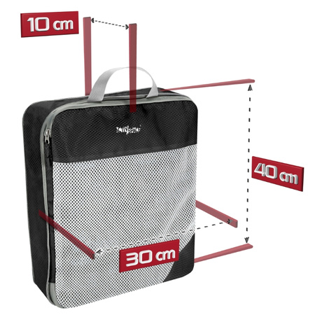 Organizer podróżny kompresyjny do walizki na ubrania zestaw 6 szt - Black