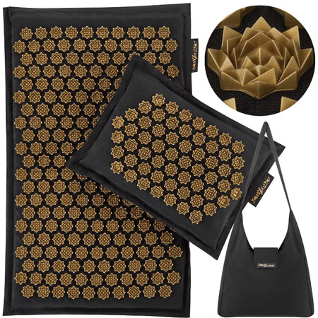 Kokosowa ECO Mata do akupresury - zestaw ZŁOTY