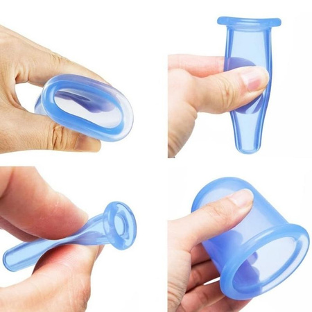 Bańki chińskie do twarzy i masażu ciała silikonowe - małe