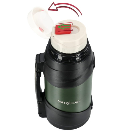 Termos turystyczny próżniowy duży 1300ml - green