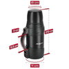 Termos turystyczny próżniowy duży 1300ml - black