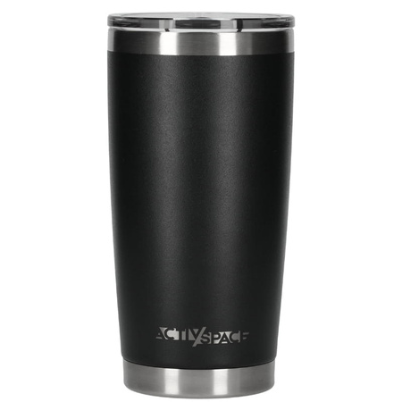 Duży kubek termiczny stalowy 600ml - black