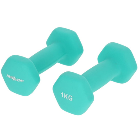 HANTELKI 2x1kg do ćwiczeń - ciężarki neoprenowe