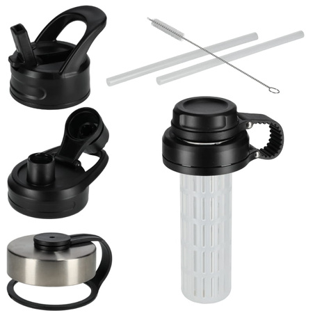 Bidon kubek termiczny stalowy 532 ml - black