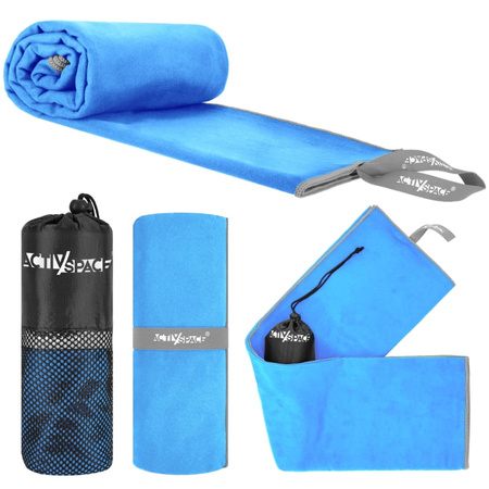 Ręcznik szybkoschnący z mikrofibry 180x90cm duży - blue