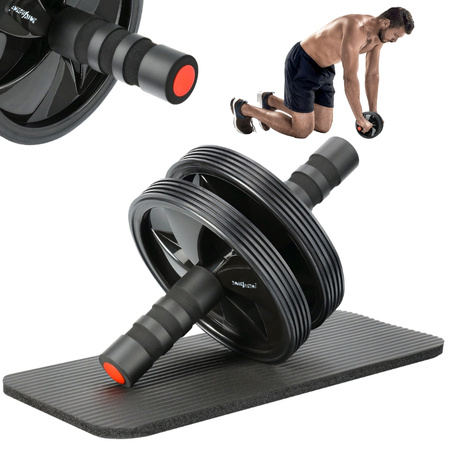 Kółko Roller AB do ćwiczeń mięśni brzucha + mata R01