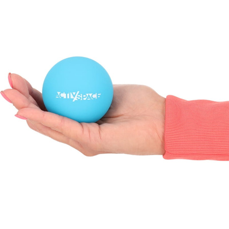 Silikonowa piłka do masażu lacrosse ball - blue