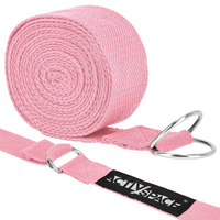 Wytrzymały pasek do yogi 300x3,8cm - pink