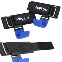 Uchwyty do martwego ciągu stalowe haki treningowe - blue