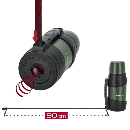 Termos turystyczny próżniowy duży 1300ml - green