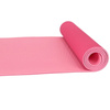 Mata TPE do ćwiczeń fitness jogi karimata - pink/rose - 0,6cm