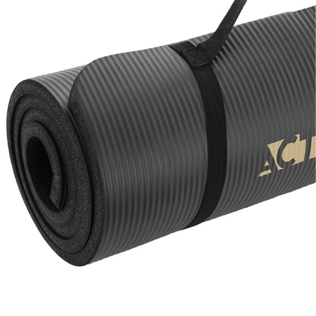 Gruba mata do ćwiczeń NBR 1,5 cm - czarna