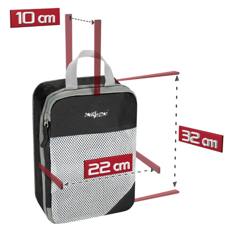 Organizer podróżny kompresyjny do walizki na ubrania zestaw 6 szt - Black