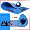 Mata TPE do ćwiczeń fitness jogi gruba karimata - blue - 1cm