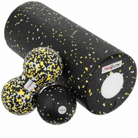 Zestaw EPP 4w1 roller + piłka + douball do masażu - yellow