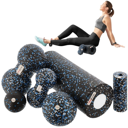 Zestaw do masażu 7w1 Crossfit wałek piłka roller EPP - duży