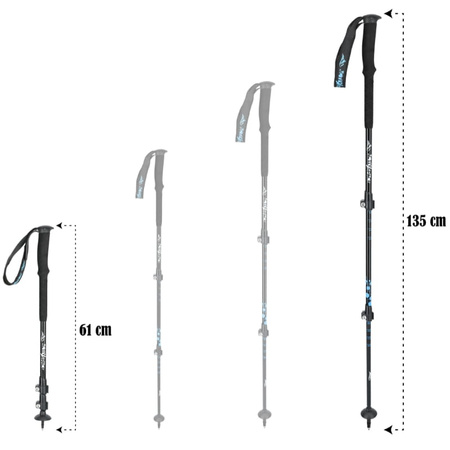 Kijki trekkingowe regulowane blue - K05