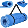 Mata TPE do ćwiczeń fitness jogi gruba karimata - blue - 1cm