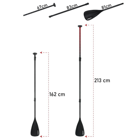 Składane wiosło do deski SUP - regulowane