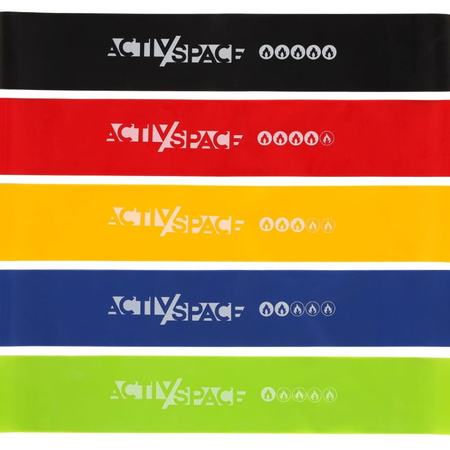 Zestaw 5 gum do ćwiczeń mini band lateksowe fitness + GRATIS