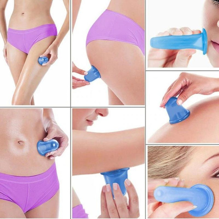 Bańki chińskie do twarzy i masażu ciała silikonowe - małe